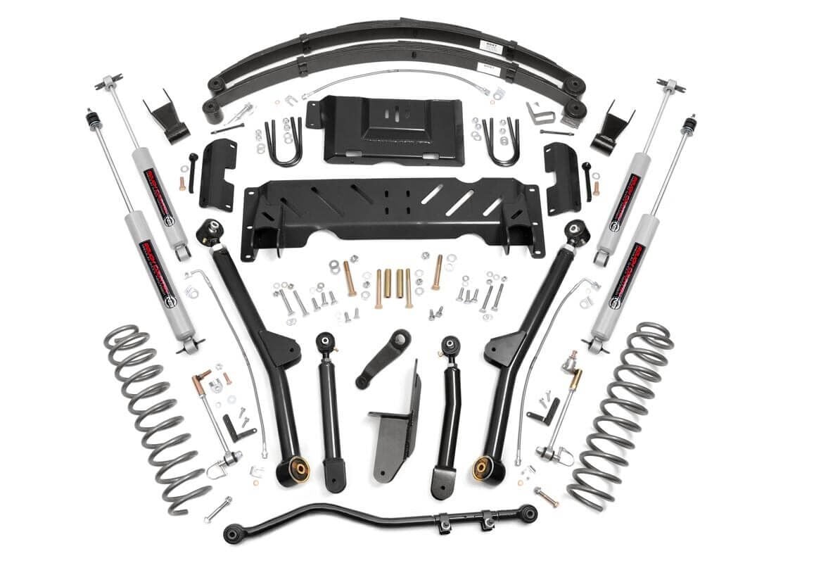 Jeep Cherokee Suspension Lift Kit - Rough Country - 6.5 Inch Long Arm - '84-'01